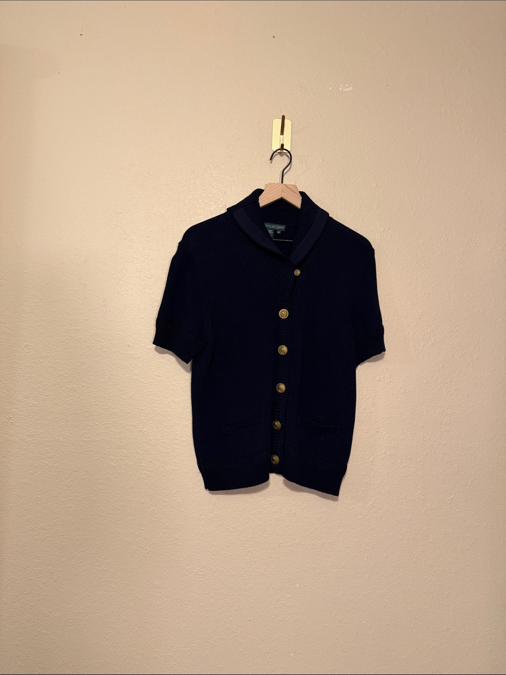 Vintage Ralph Lauren Polo Jean Co. Short Sleeve Knit Sweater Size Medium